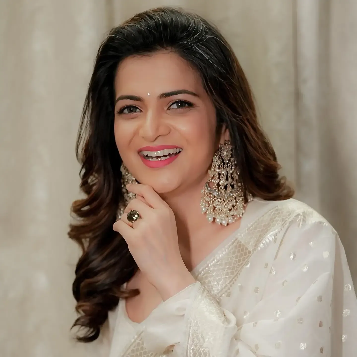 South Indian Girl Dhivyadharshini Photoshoot in White Dress